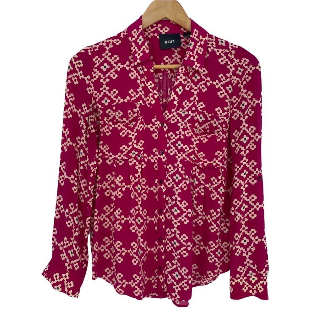 Women's Pink Patterned Top